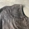 Made in Italy Genuine Leather Biker Vest 1990s Harley Style