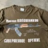 Mikhail Kalashnikov AKS-47 Vintage Tee 2000s — Soviet Military Distressed Print