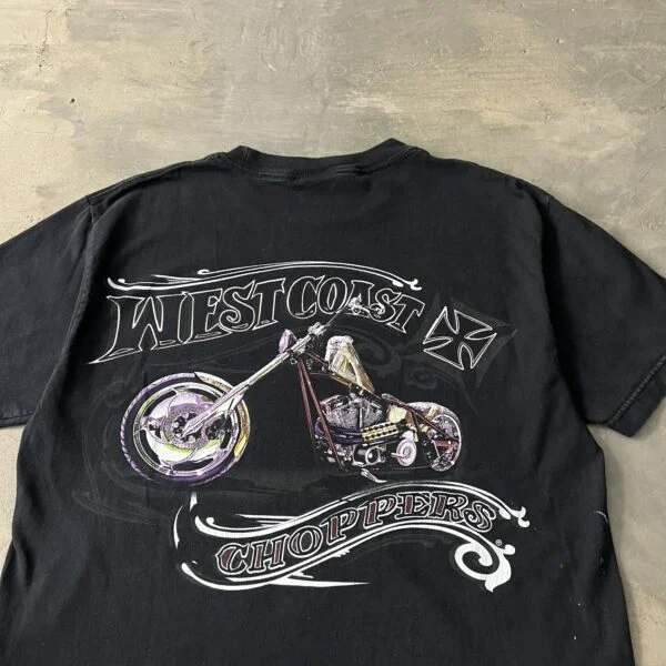 Vintage West Coast Choppers Jesse James 2000s Tee Double Sided — Paint Splatter