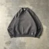 Russell Athletic 1990s Made in USA Blank Crewneck Sweatshirt Faded Grey Safety Pin Distressed