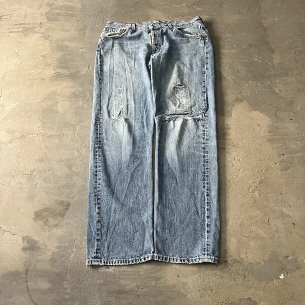 Levi’s 501 Vintage 2000s Distressed Jeans – Heavy Worn & Thrashed
