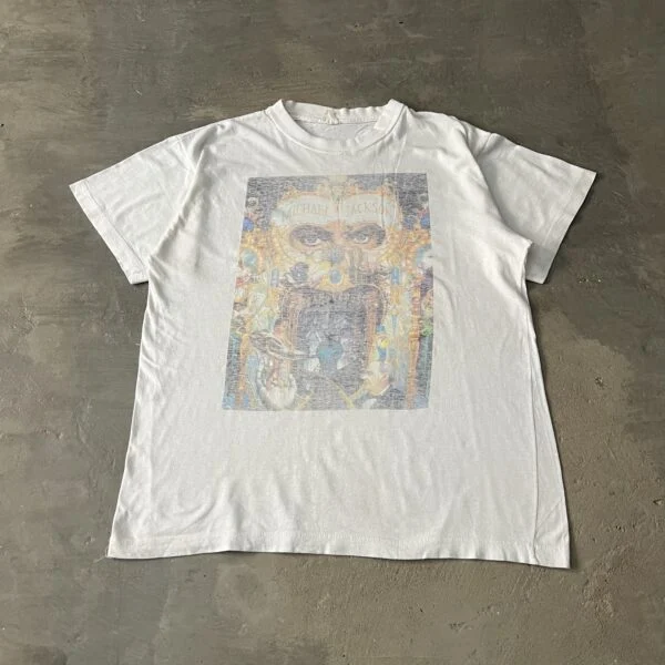 Michael Jackson 'Dangerous' 1990s bootleg t-shirt. Huge front graphic print, perfectly faded