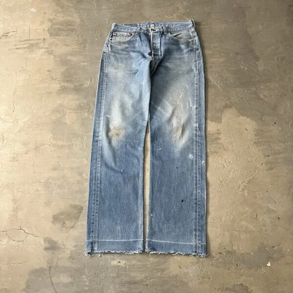Levi's 501 1990s Made in USA Faded Distressed Paint Splatter 524