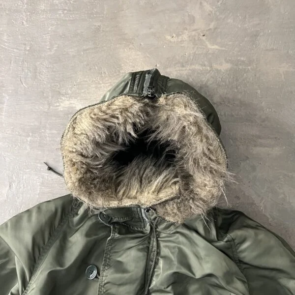 Alpha Industries N-2B 1990s Flight Jacket XL - Made in USA Sage Green Parka