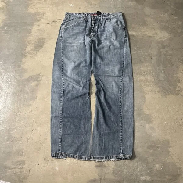Levi’s Engineered 2000s Wide Leg Jeans – Frayed Raw Hem Denim