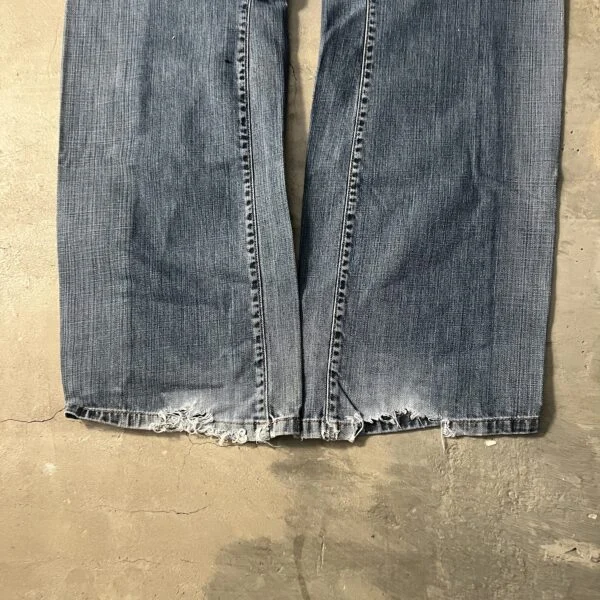 Levi’s Engineered 2000s Wide Leg Jeans – Frayed Raw Hem Denim