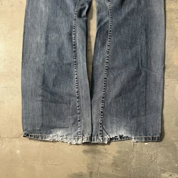 Levi’s Engineered 2000s Wide Leg Jeans – Frayed Raw Hem Denim