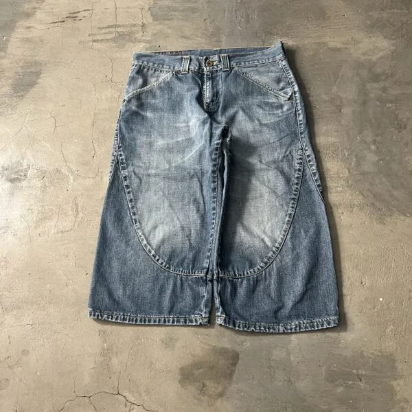 Levi’s Engineered Jeans Baggy Wide Leg Denim Shorts Vintage 2000s – Curved Seam