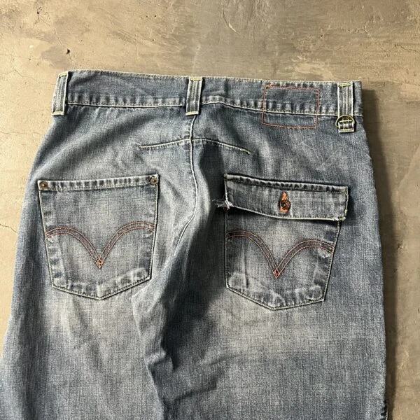 Levi’s Engineered Jeans Baggy Wide Leg Denim Shorts Vintage 2000s – Curved Seam