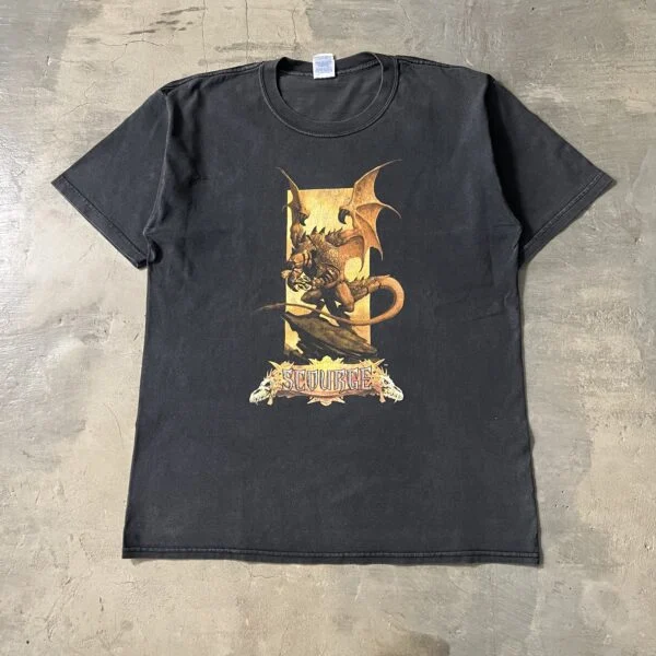 Magic The Gathering “Scourge” 10th Anniversary Worlds Graphic Tee Vintage 2000s – Double Sided (Distressed)