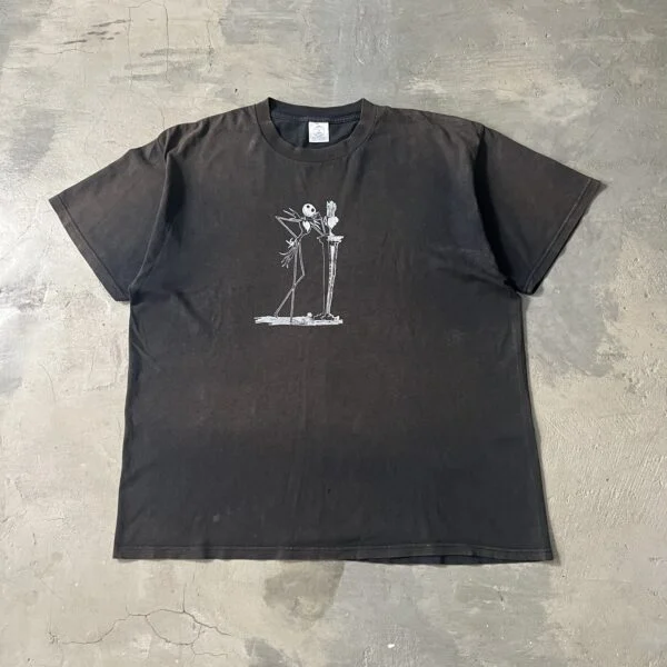 Tim Burton’s The Nightmare Before Christmas Jack Skellington Graphic Tee 1990 – Double Sided (Distressed)