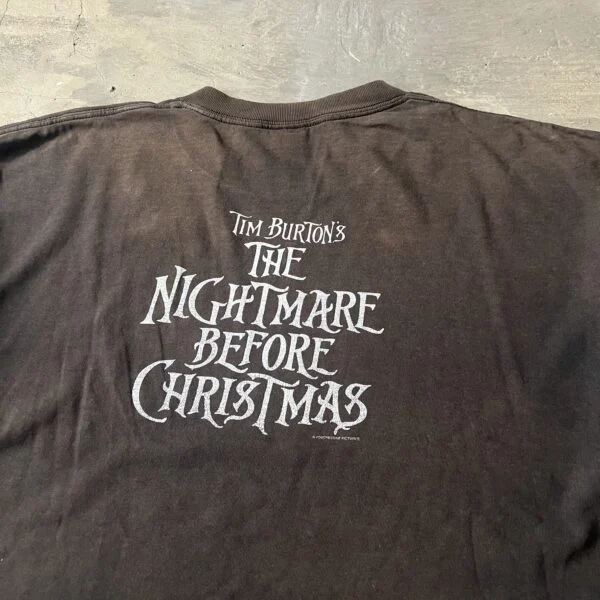 Tim Burton’s The Nightmare Before Christmas Jack Skellington Graphic Tee 1990 – Double Sided (Distressed)