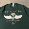 “Fly Alien Aire” – Vintage Late 1990s Roswell Novelty Tee, Forest Green