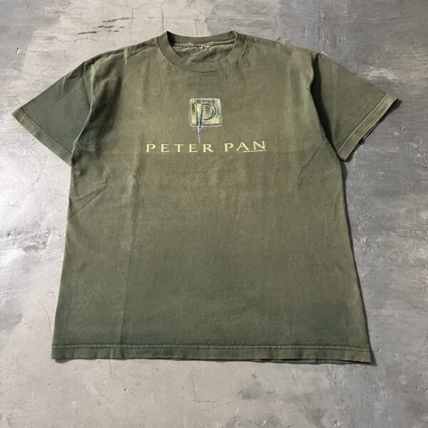 “Peter Pan” – Vintage Early 2000s Sun-Faded Olive Movie Tee