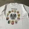 Vintage Germany Cities Coat of Arms T-Shirt 1990s– White Souvenir Tee with Eagle Graphic