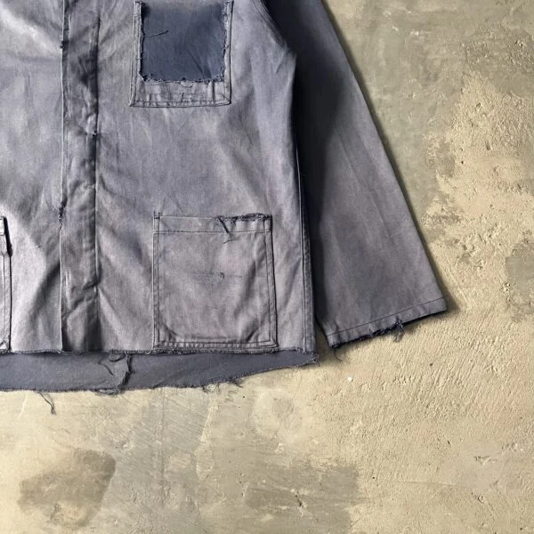 Vintage Work Chore Jacket 1980s – Faded Black Distressed