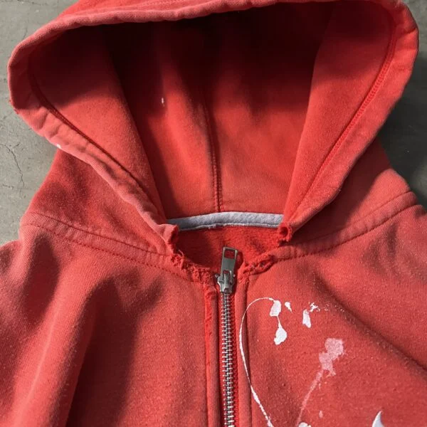 Nike Vintage Zip-Up Hoodie 2000s – Paint Splatter Distressed