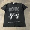 AC/DC "For Those About To Rock" Vintage Band T-Shirt 2000’s – Distressed, Sunfaded