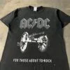 AC/DC "For Those About To Rock" Vintage Band T-Shirt 2000’s – Distressed, Sunfaded