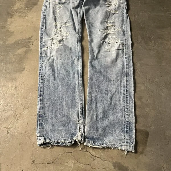 Levi's 501 Vintage Repaired Distressed Denim Jeans – 1990s